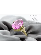 Anneau Améthyste Or jaune 14 carats Artisanat vintage vrc369y